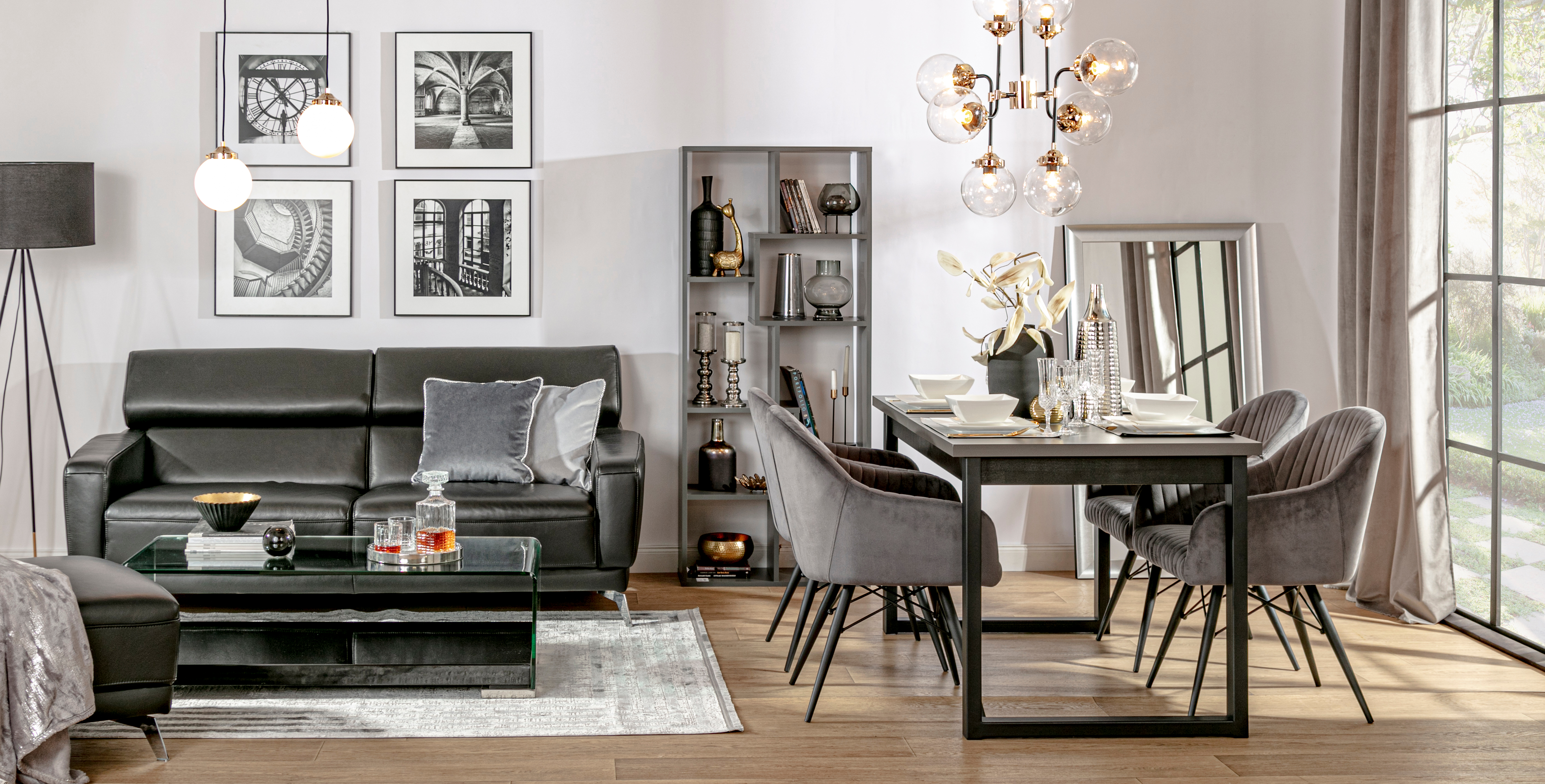 Moderní šedý obývací pokoj – 5 nápadů na trendy design