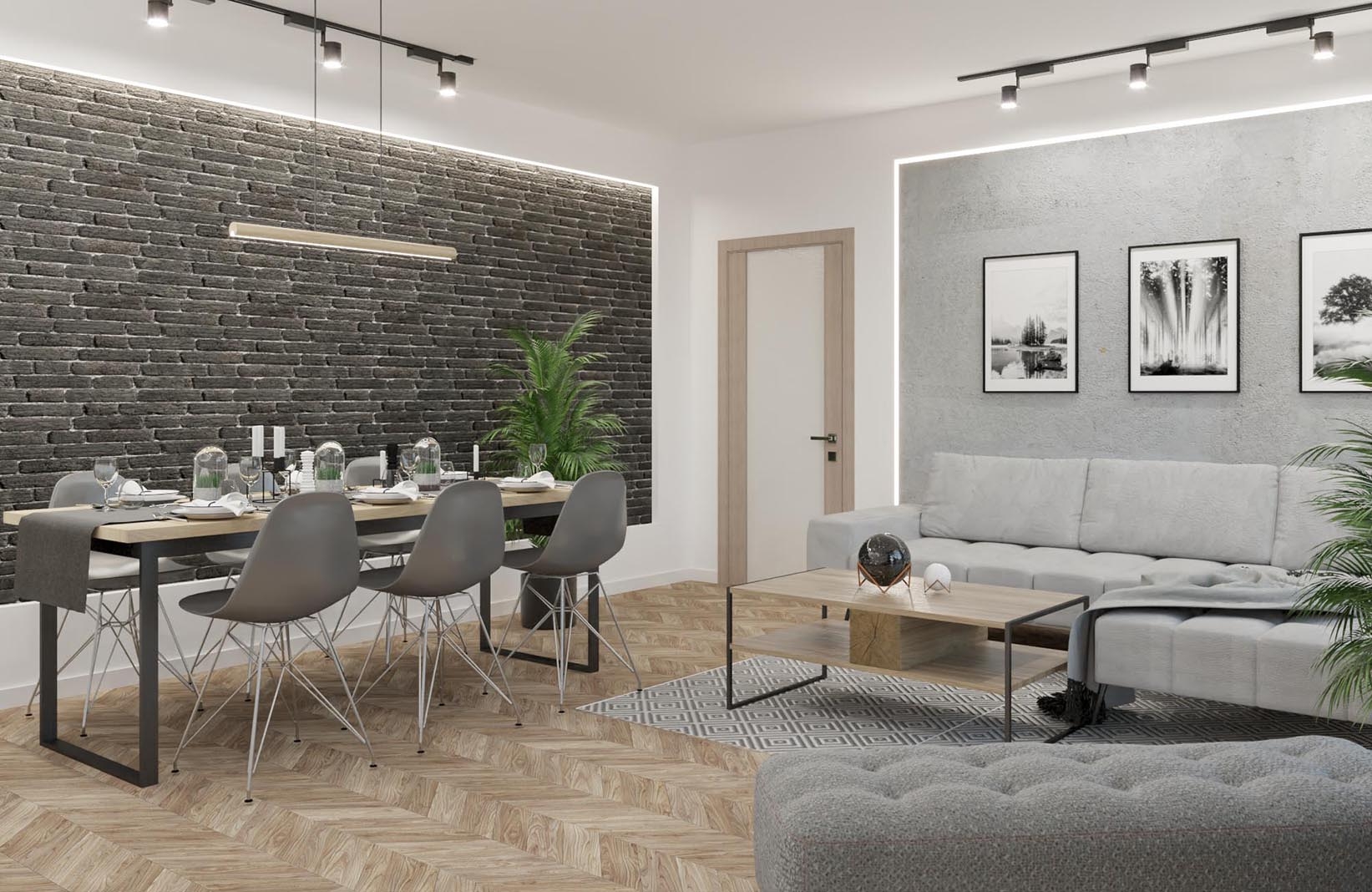 Moderní šedý obývací pokoj – 5 nápadů na trendy design