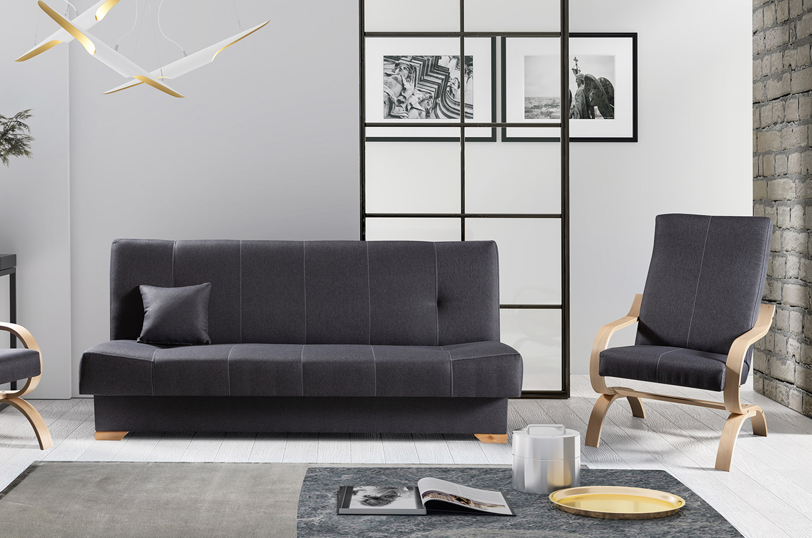 Zařízení šedého obývacího pokoje – jaké doplňky a nábytek?