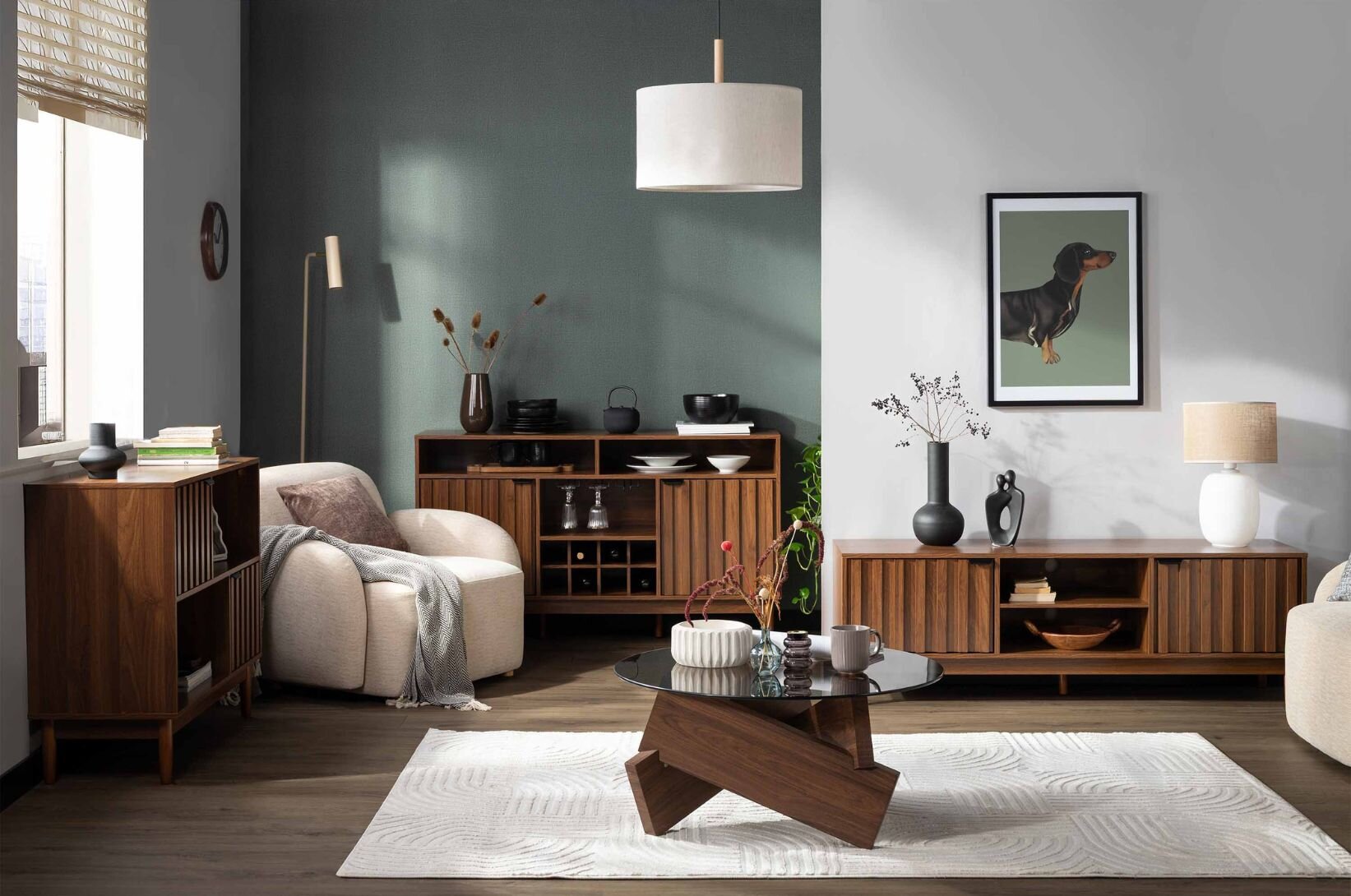 Obývací pokoj s nábytkem z kolekce TURRO.