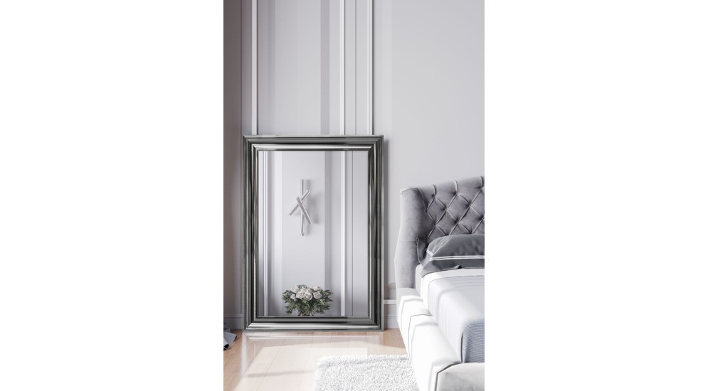 Zrcadlo ve stříbrném rámu VERONA 78x108 cm