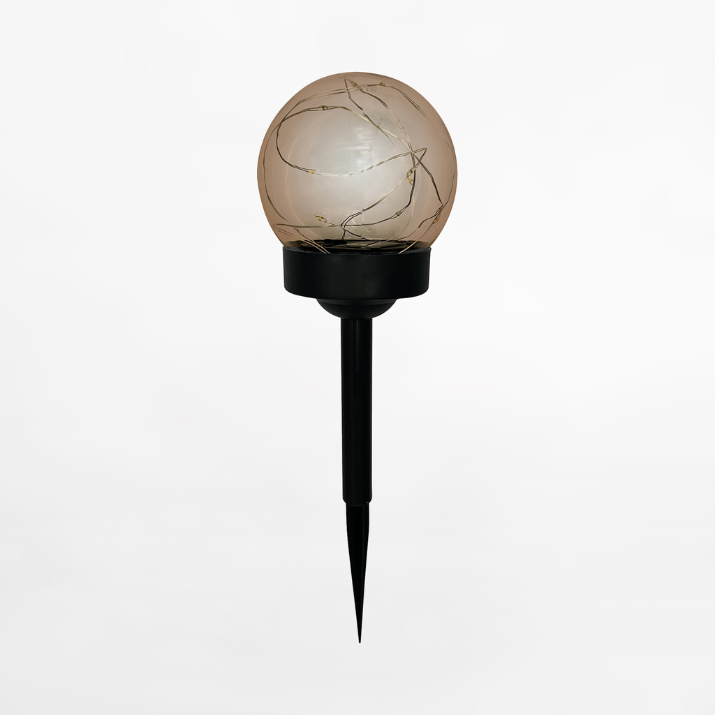 Venkovní solární lampa IP44 tmavě šedá 33 cm