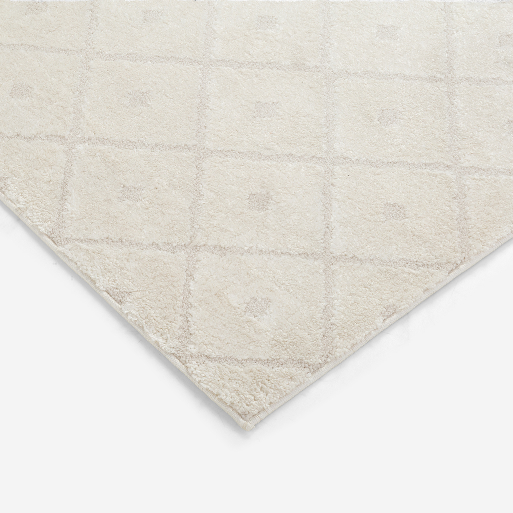 Koberec s geometrickým vzorem LA PASSION krémový 160x230 cm