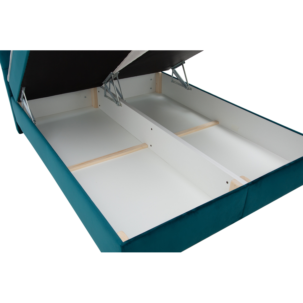 Tyrkysová postel boxspring PRIMO LUX 160x200 cm