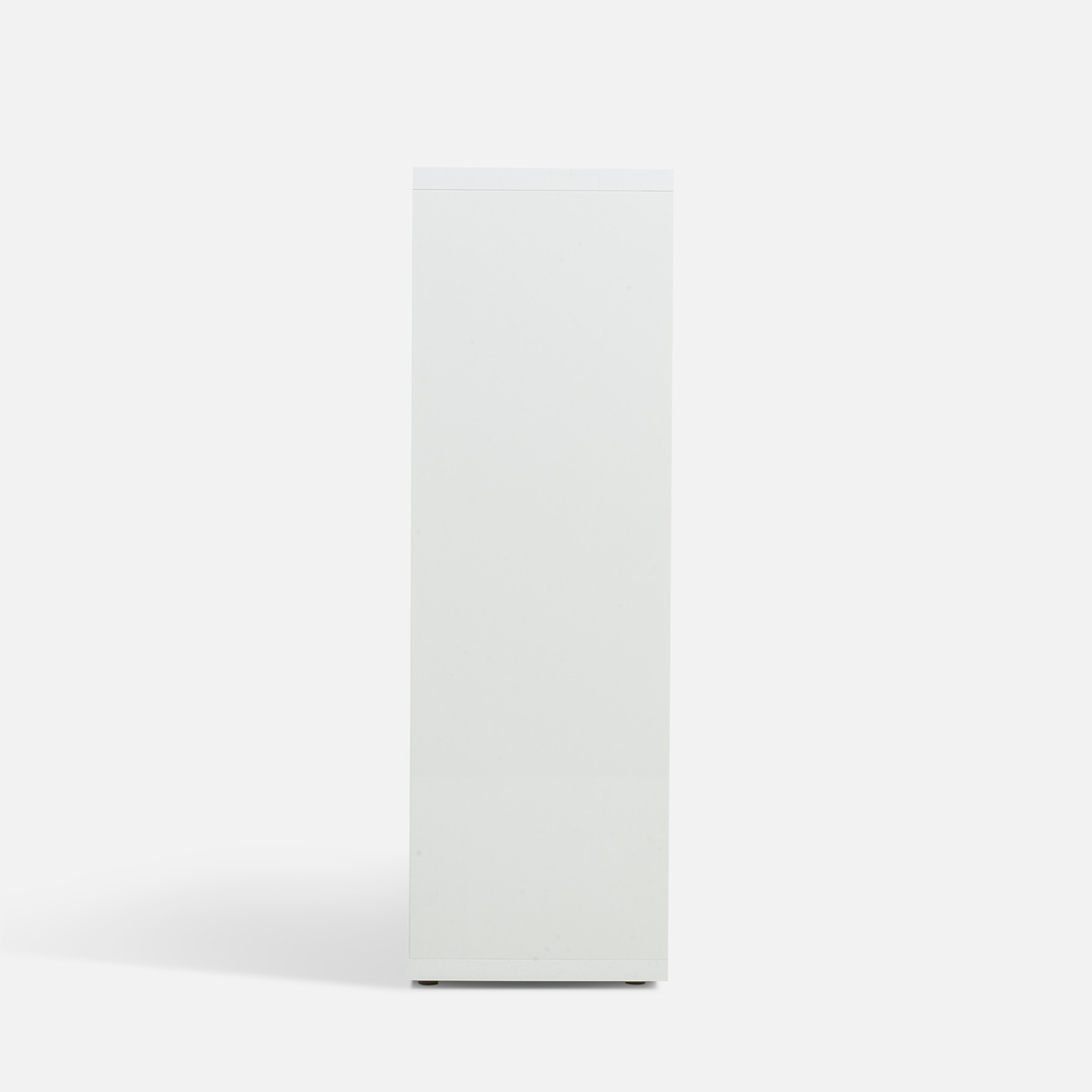 Nízká knihovna DISEGNO WHITE OFFICE bílý lesk