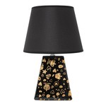 Stolní lampa keramická černá 34,5 cm