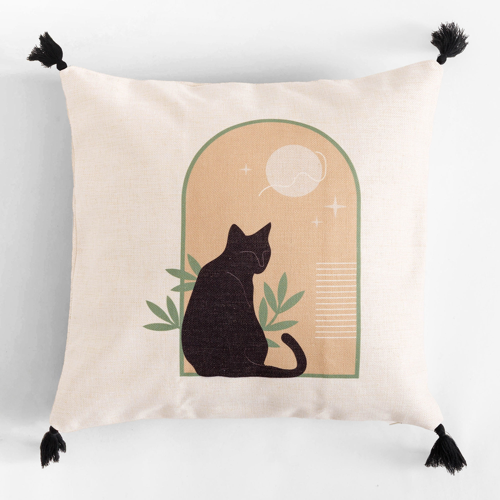 Dekorační povlak na polštář kočka v okně CATS 45x45 cm