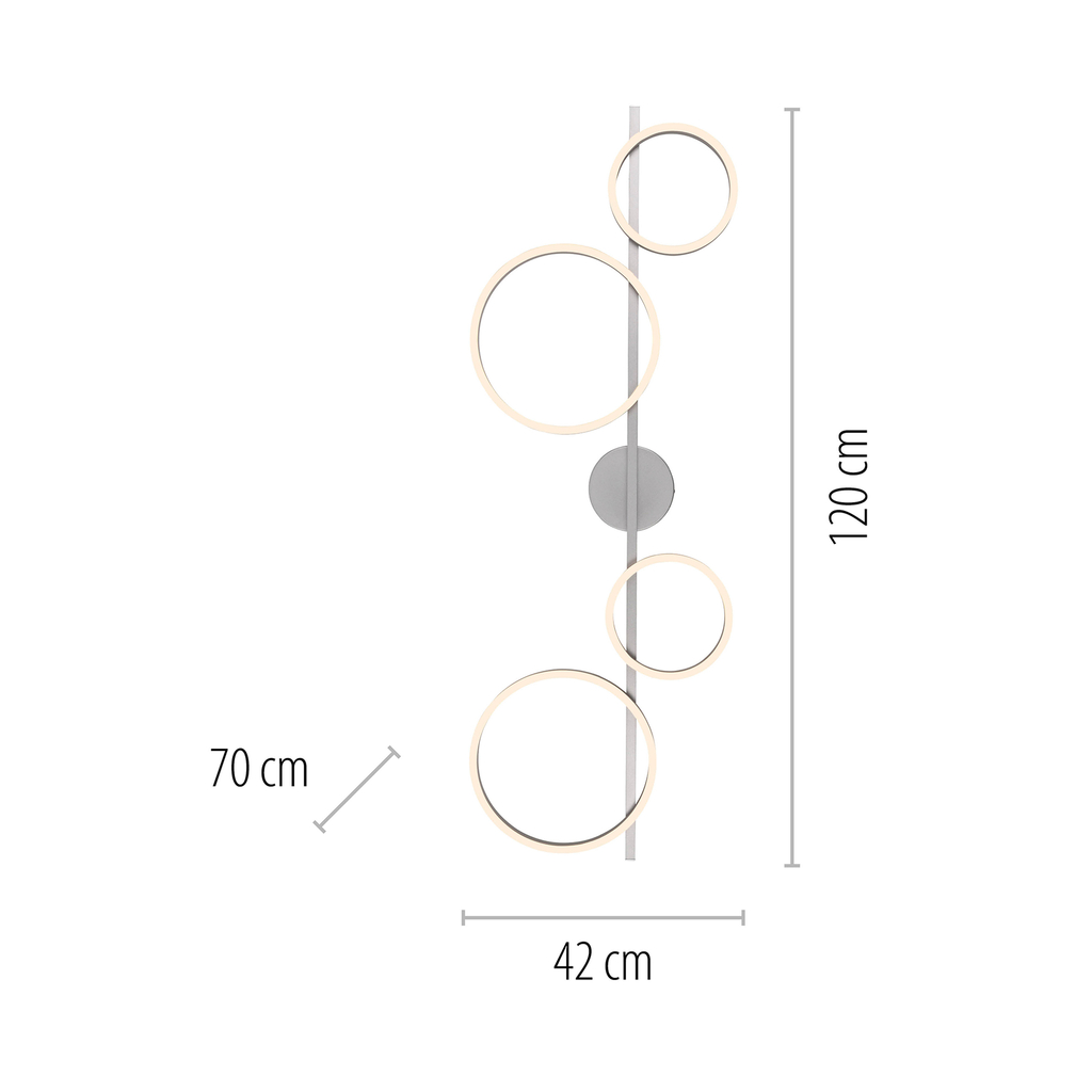 Stříbrné LED stropní svítidlo MINI RITUS