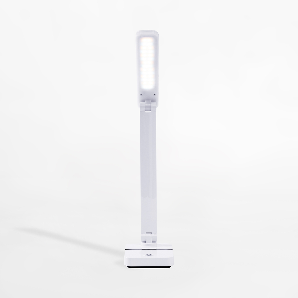 Bílá stolní lampa LED 8W s USB nabíjením