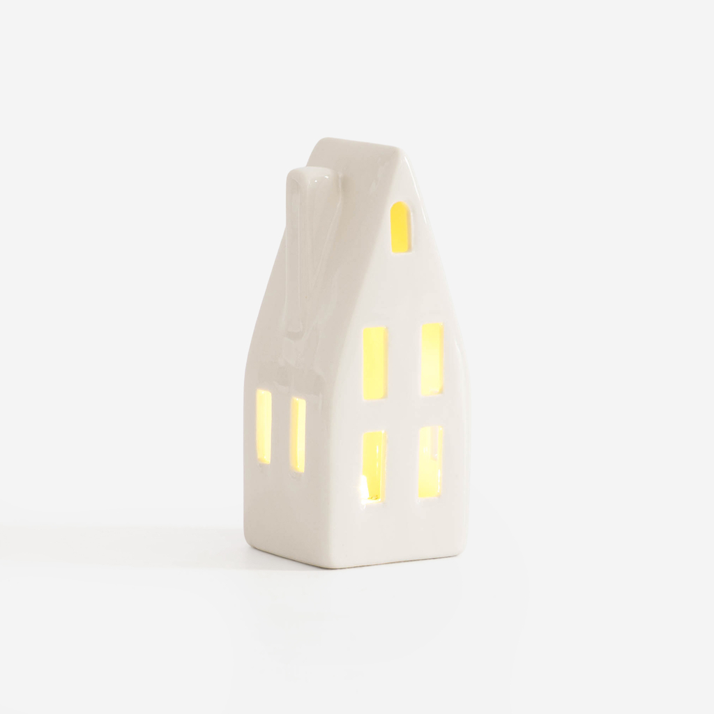 Dekorativní LED domeček bílý 13,2 cm