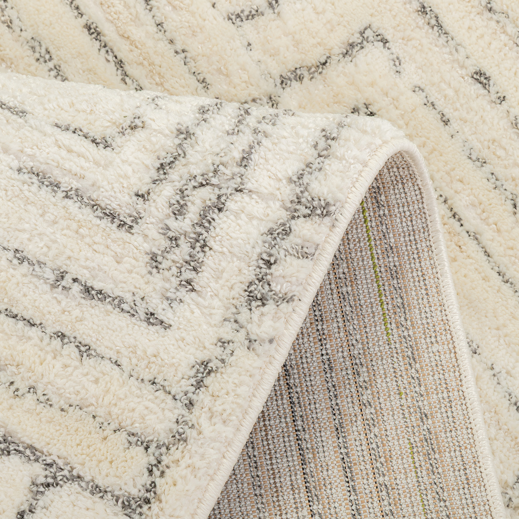 Koberec s geometrickým vzorem LISA krémový 120x170 cm