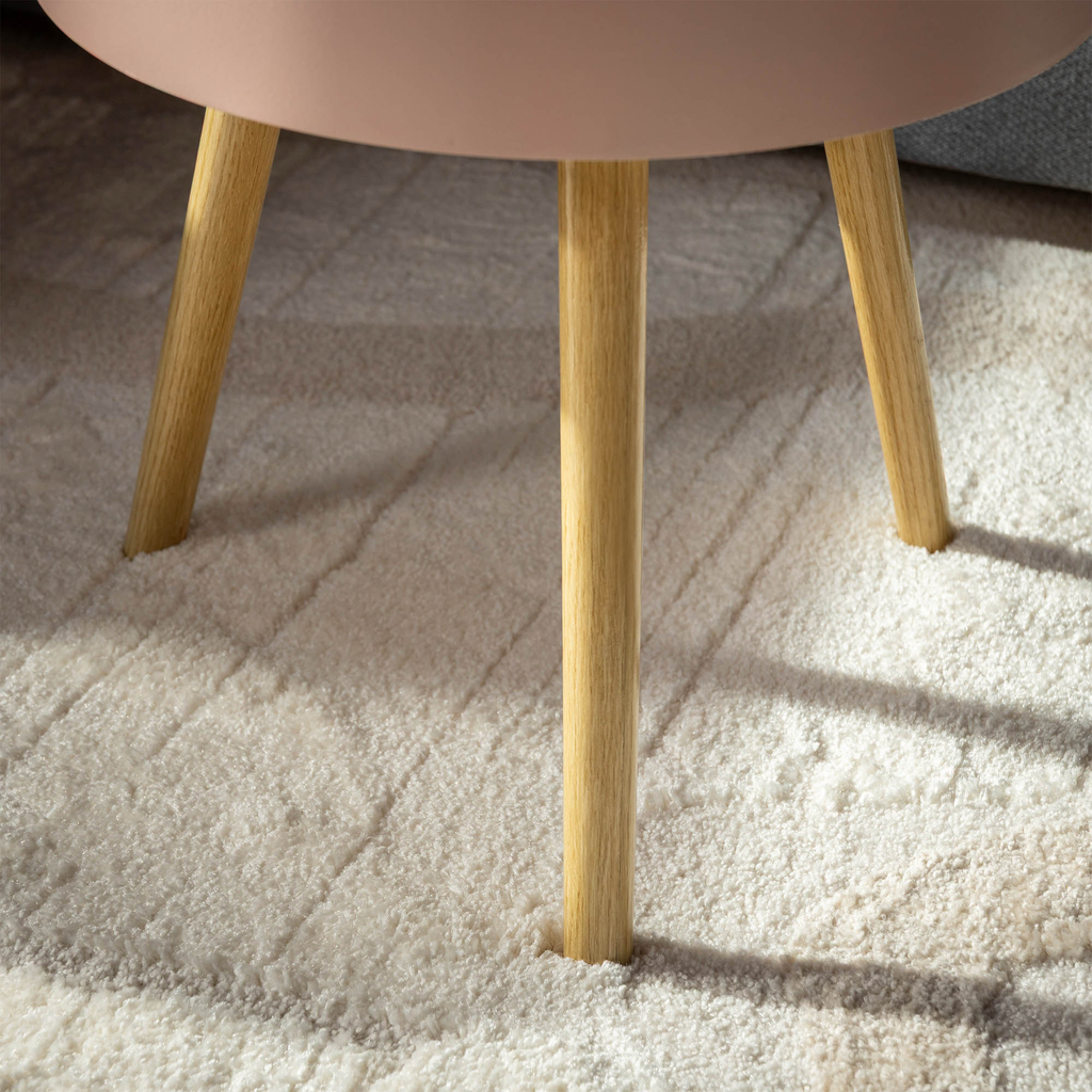 Růžový stolek s přihrádkou FULMIO