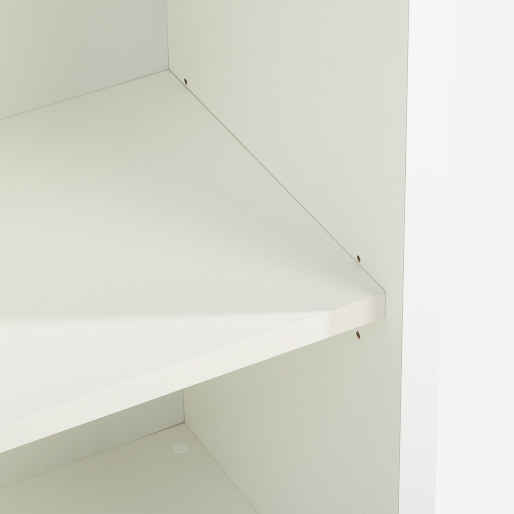 Úzká knihovna DISEGNO WHITE OFFICE bílý lesk