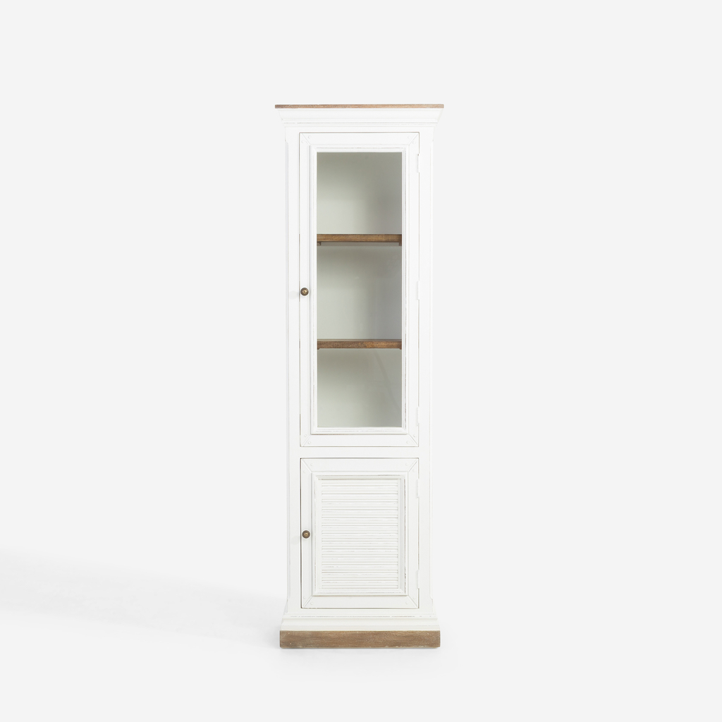 Rustikální vitrína starý ořech ALVERA 60 cm