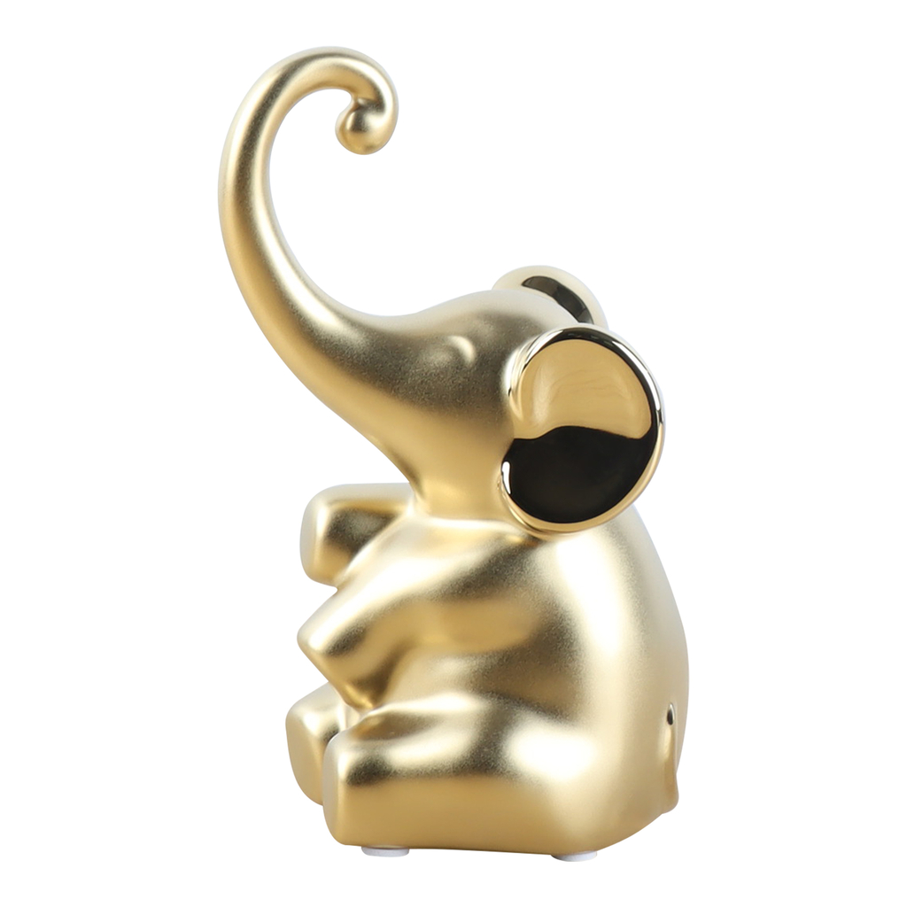 Dekorační figurka zlatý SLON 17 cm