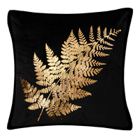 Velurový povlak na polštář RUNO 45x45 cm černý