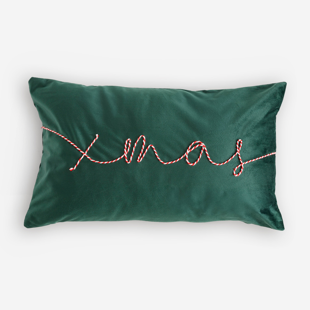 Vánoční povlak na polštář xmas zelený HOHHO 30x50 cm