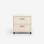 Noční stolek na kolečkách písková barva MILLES