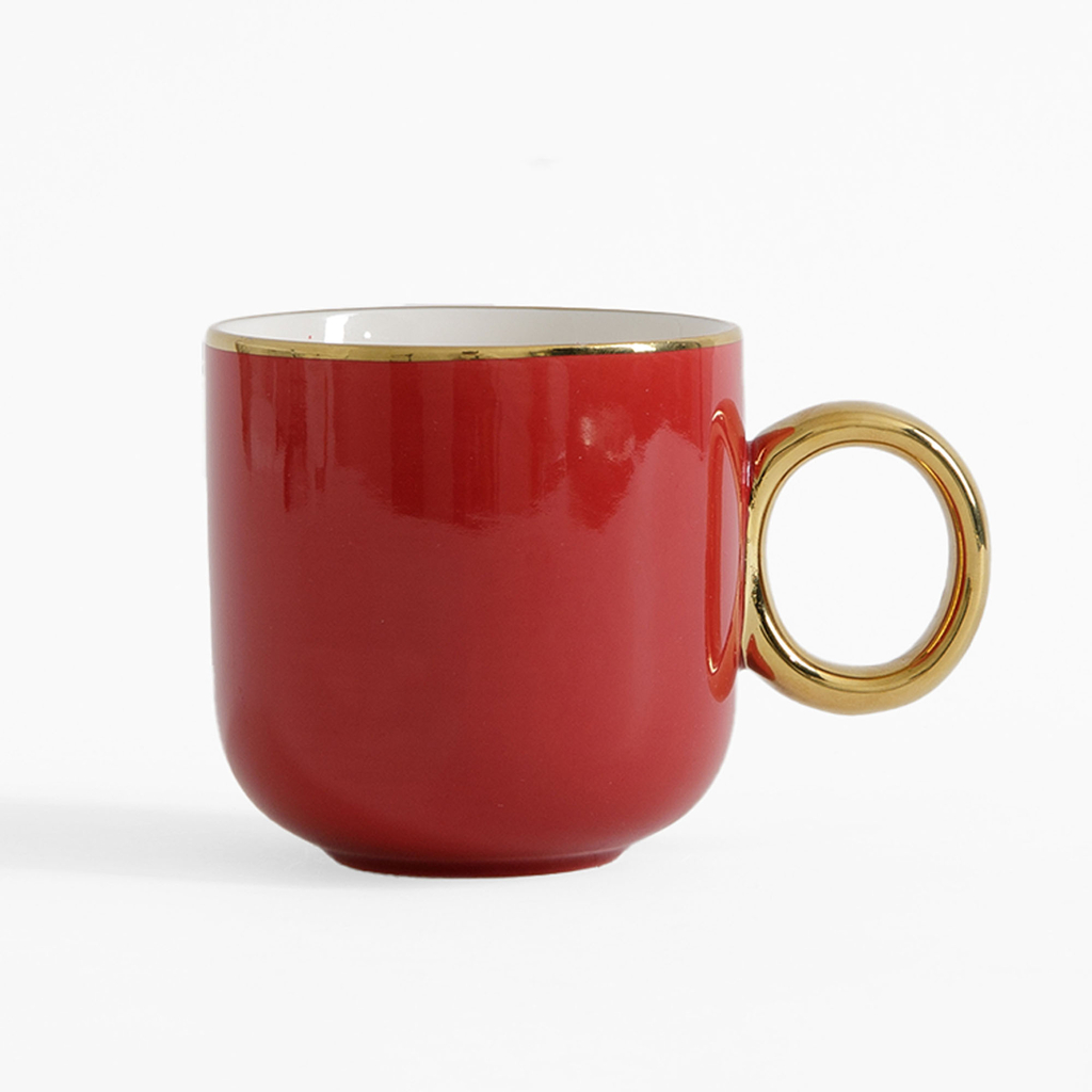 Porcelánový hrnek červený ROYAL 380 ml