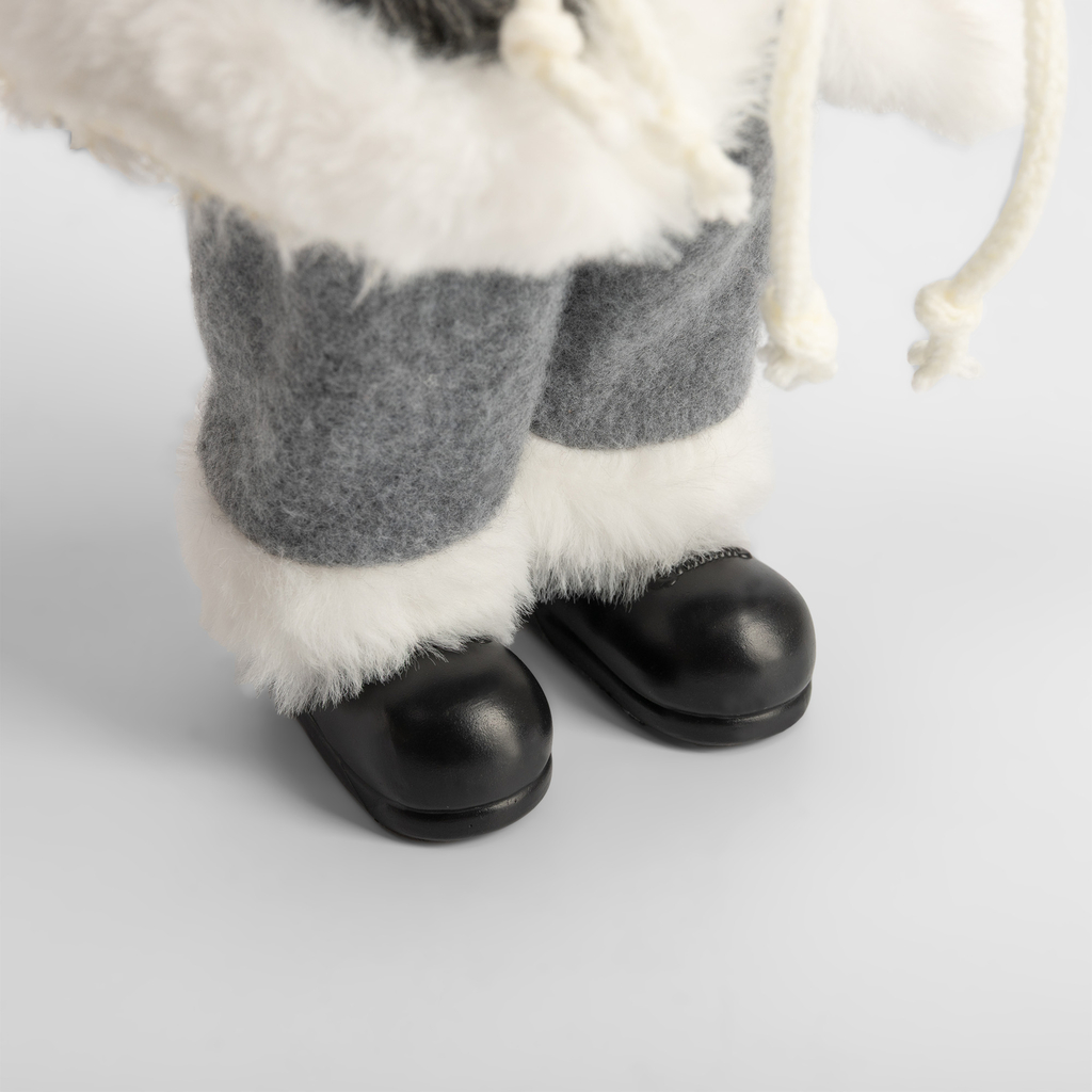 Figurka vánoční MIKULÁŠ šedá 40 cm