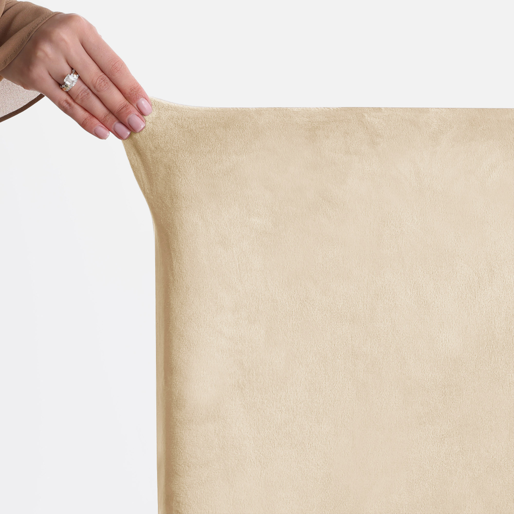 Potah na židli světle béžový SENTO 48x48x58 6 ks