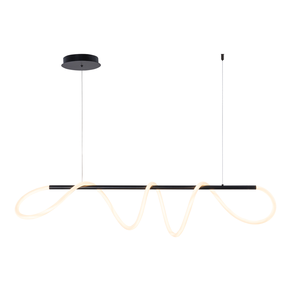 Závěsné LED svítidlo, černá lišta BALBO