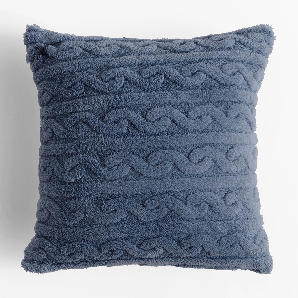 Poszewka dekoracyjna niebieska CALGARY 45x45 cm