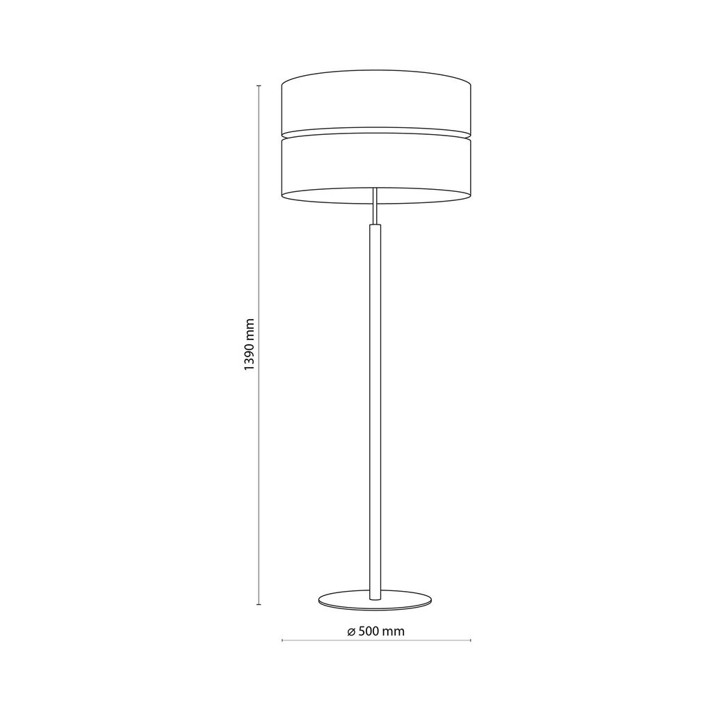 Šedá stojací lampa ECO