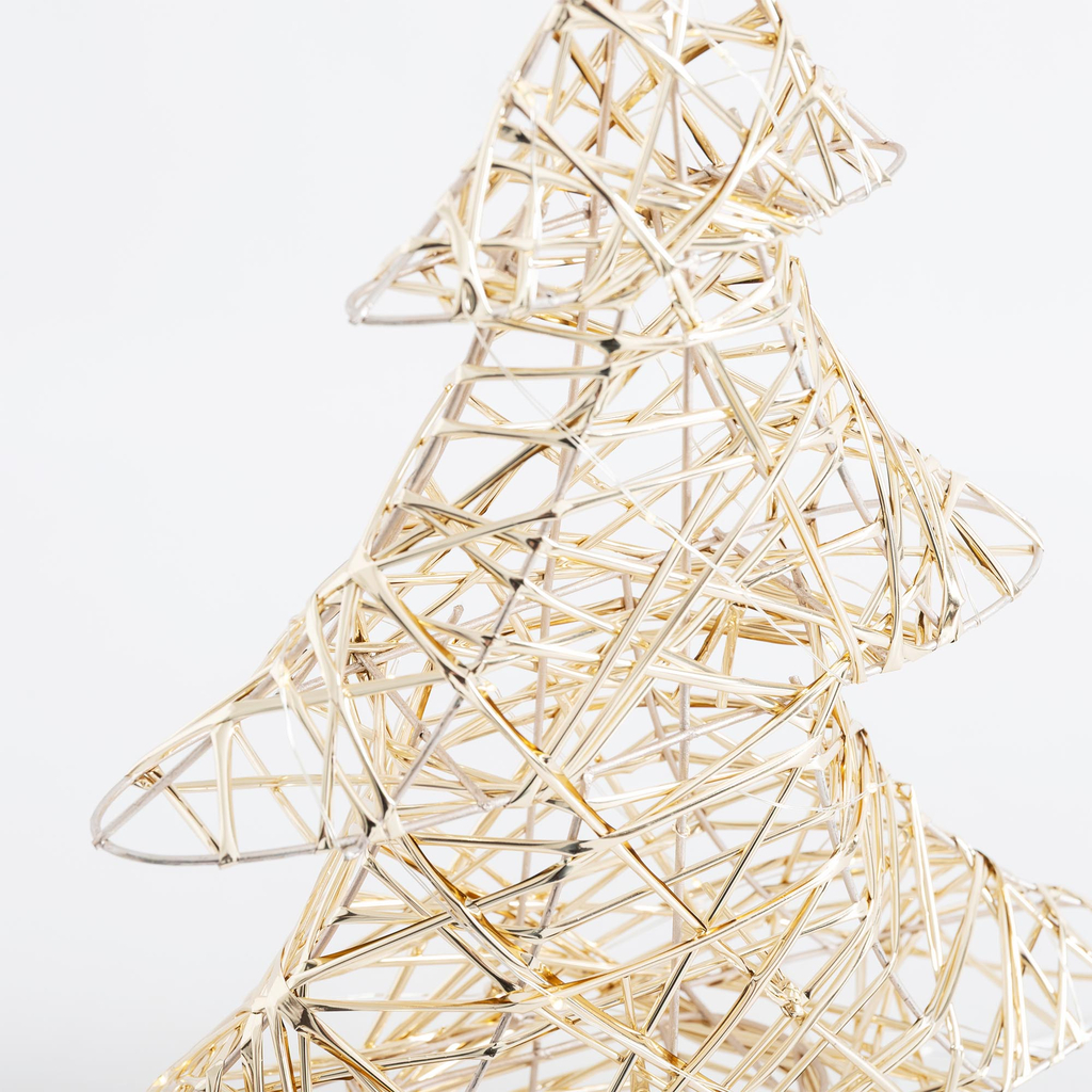 LED dekorace stromeček šampaňské zlato 40 cm