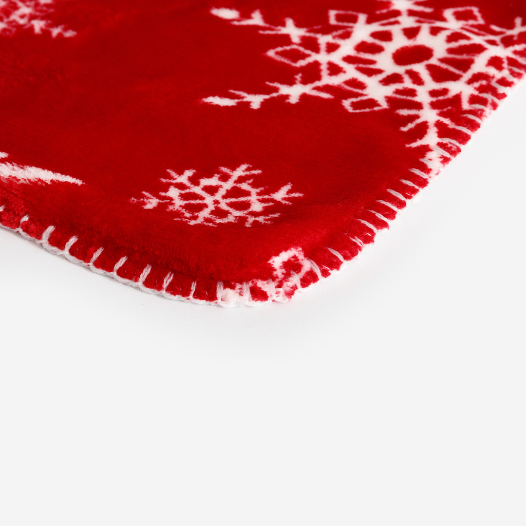 Vánoční deka se sněhovými vločkami SHERPA 150x200 cm