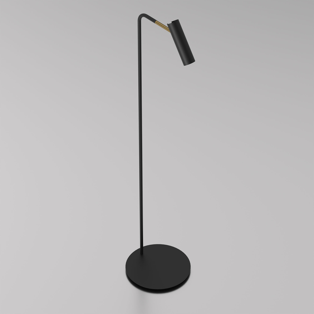 Černo-zlatá stojací lampa bodovka AXION