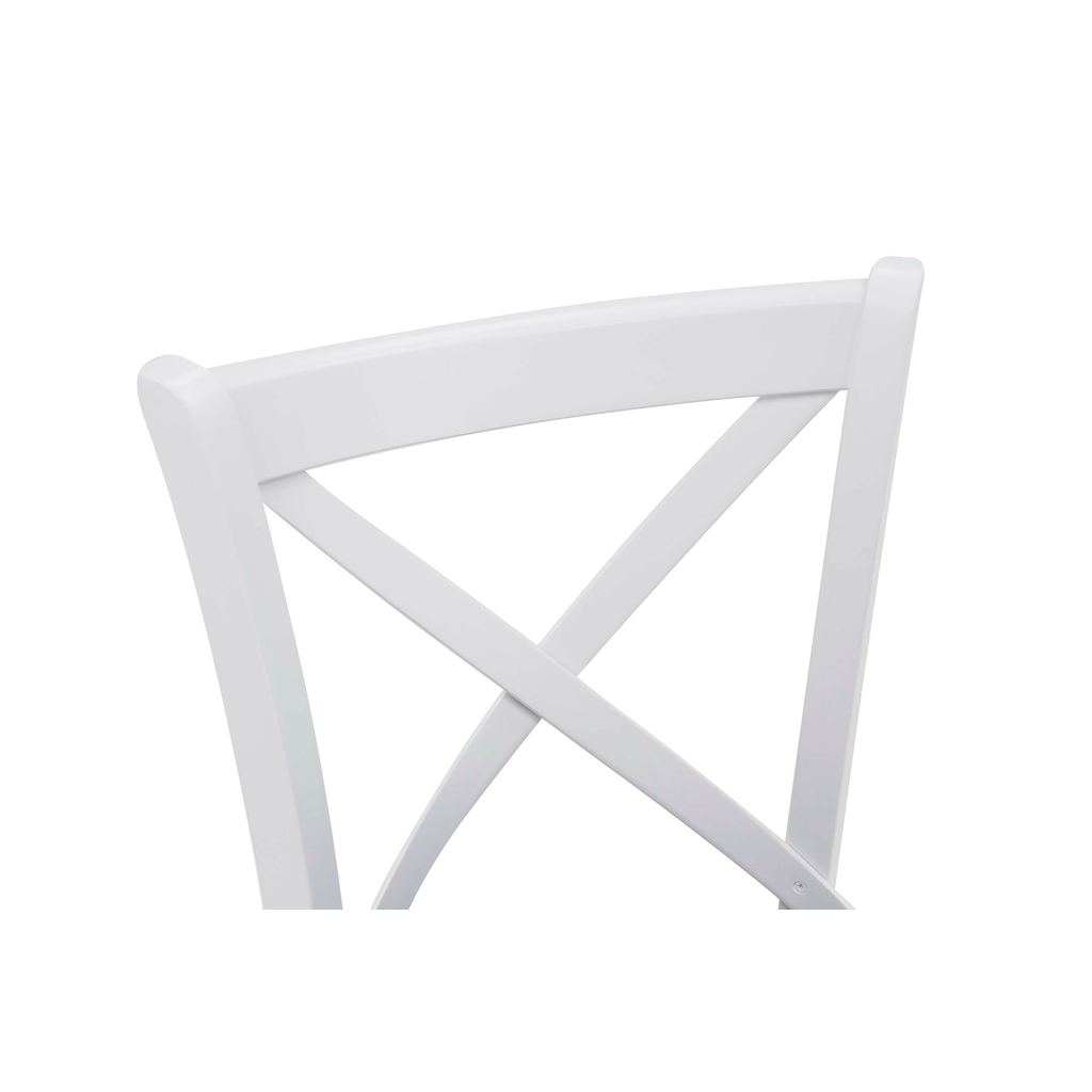 Bílá dřevěná židle s černým sedákem FRESCO