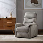 Šedé křeslo s relaxační a masážní funkcí EXOLI