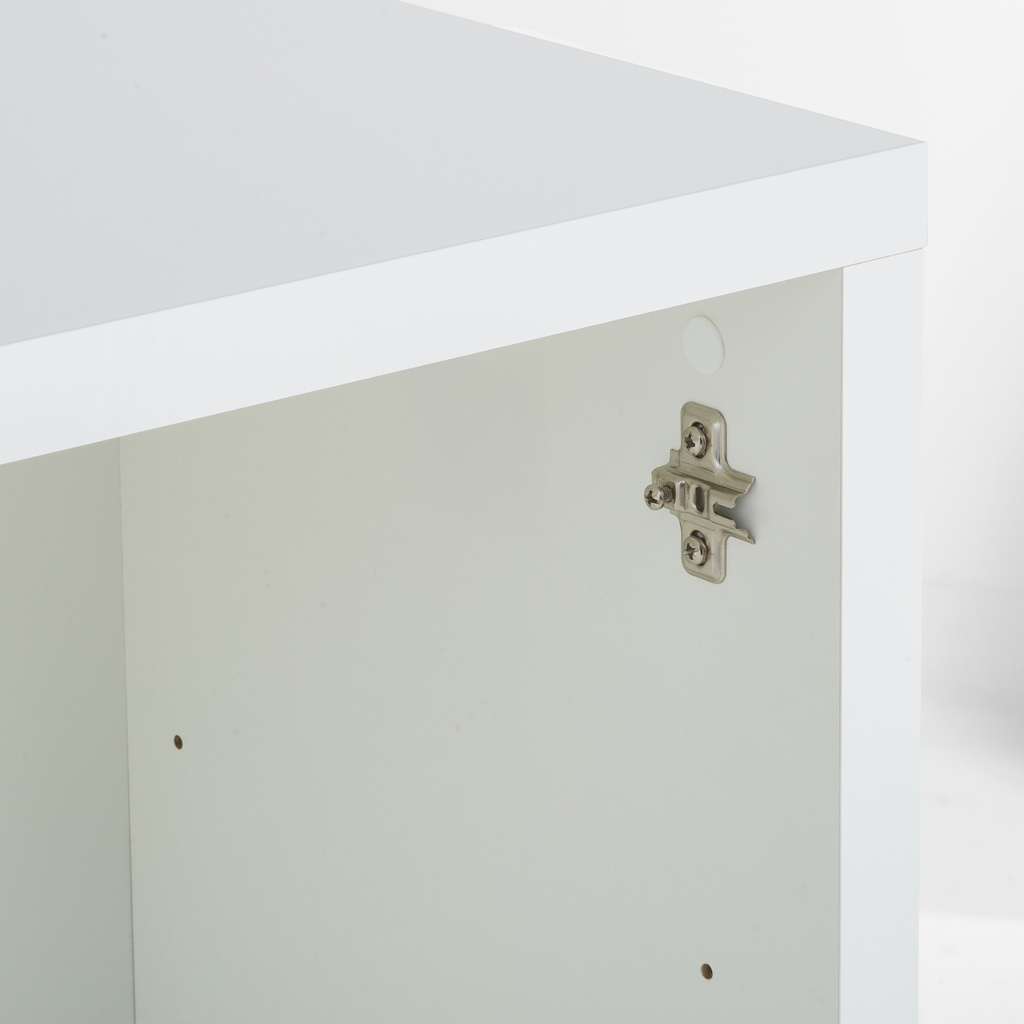 Nízká knihovna DISEGNO WHITE OFFICE bílý lesk
