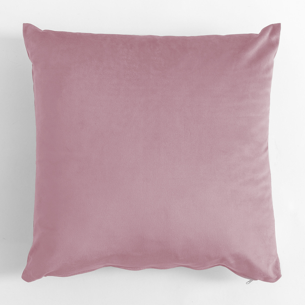 Růžový dekorační velurový polštář VELVIO 45x45 cm