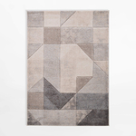 Béžovo-šedý geometrický koberec KERY 120x170 cm