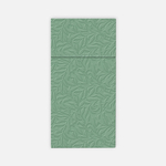 Světle zelené ubrousky s kapsou na příbory POCKET INSPIRATION FLORAL, 16 ks