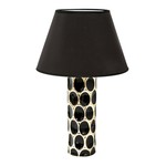 Stolní lampa keramická černo-zlatá 55 cm