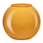 Žlutá kulatá váza 17 cm