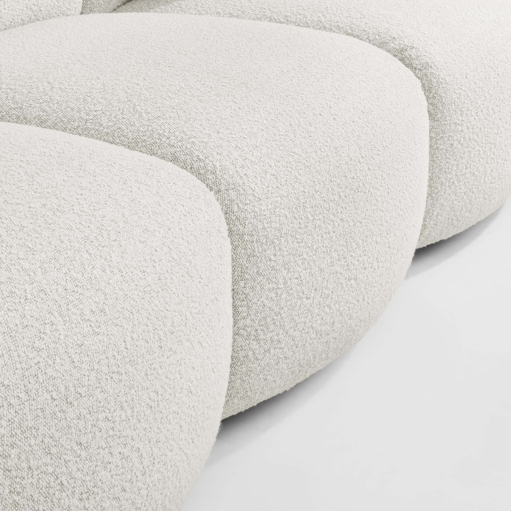 Pohovka s polštáři GLOBE krémově šedá