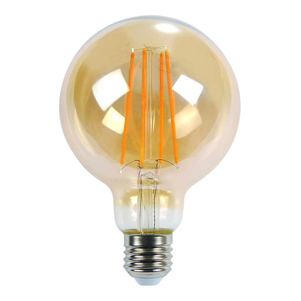 Dekorativní LED žárovka E27 6 W teplé barvy ORO-E27-G125-FL-AMBER-6 W