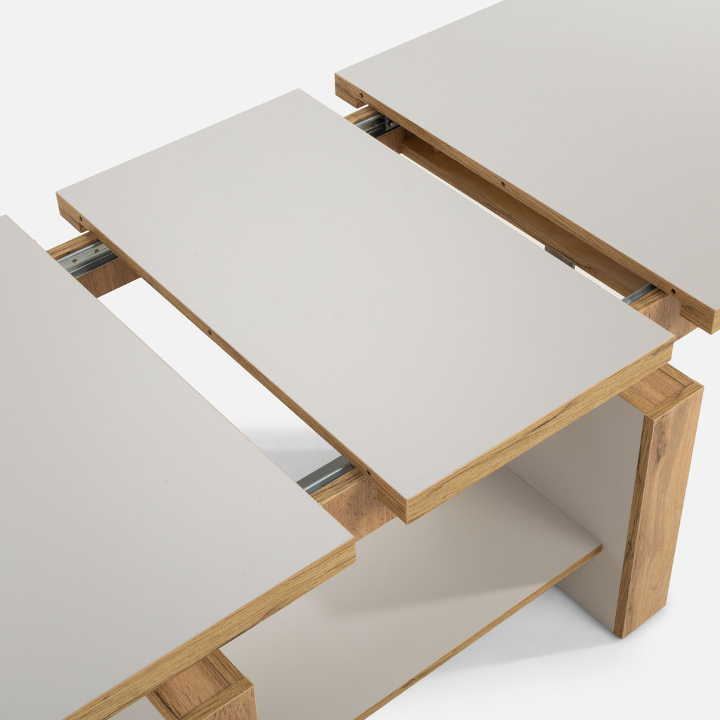 Rozkládací konferenční stolek OPAL II DUO COLOUR kašmír/dub wotan