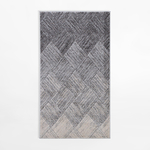 Šedo-krémový geometrický koberec KERY 80x150 cm