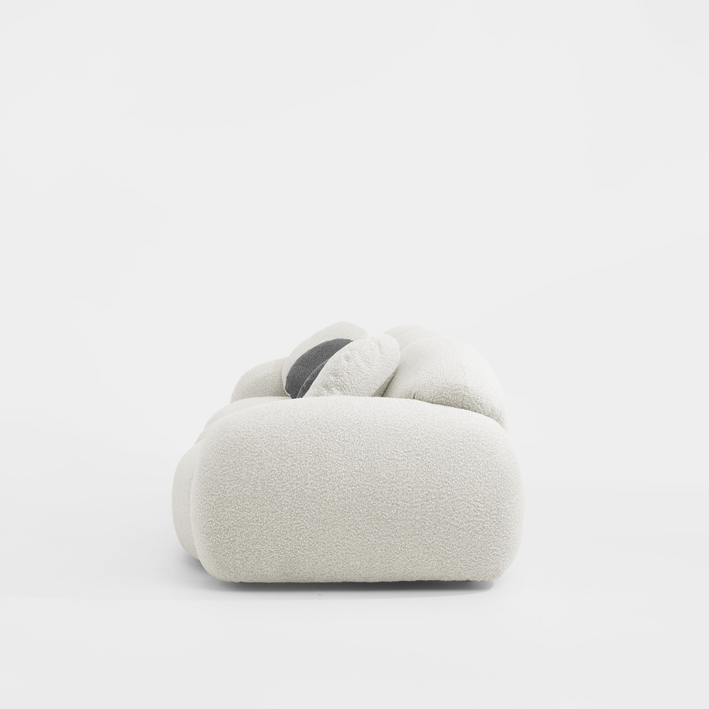 Pohovka s polštáři GLOBE krémově šedá