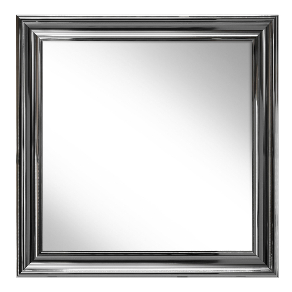 Zrcadlo ve stříbrném rámu VERONA 88x88 cm