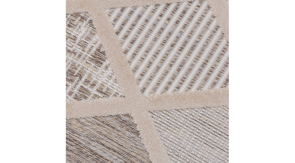 Venkovní koberec s kosočtvercovým vzorem v béžové barvě BOLONIA 120 x 160 cm
