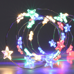 LED světýlka na vánoční stromek hvězdy 40 ks, multicolor
