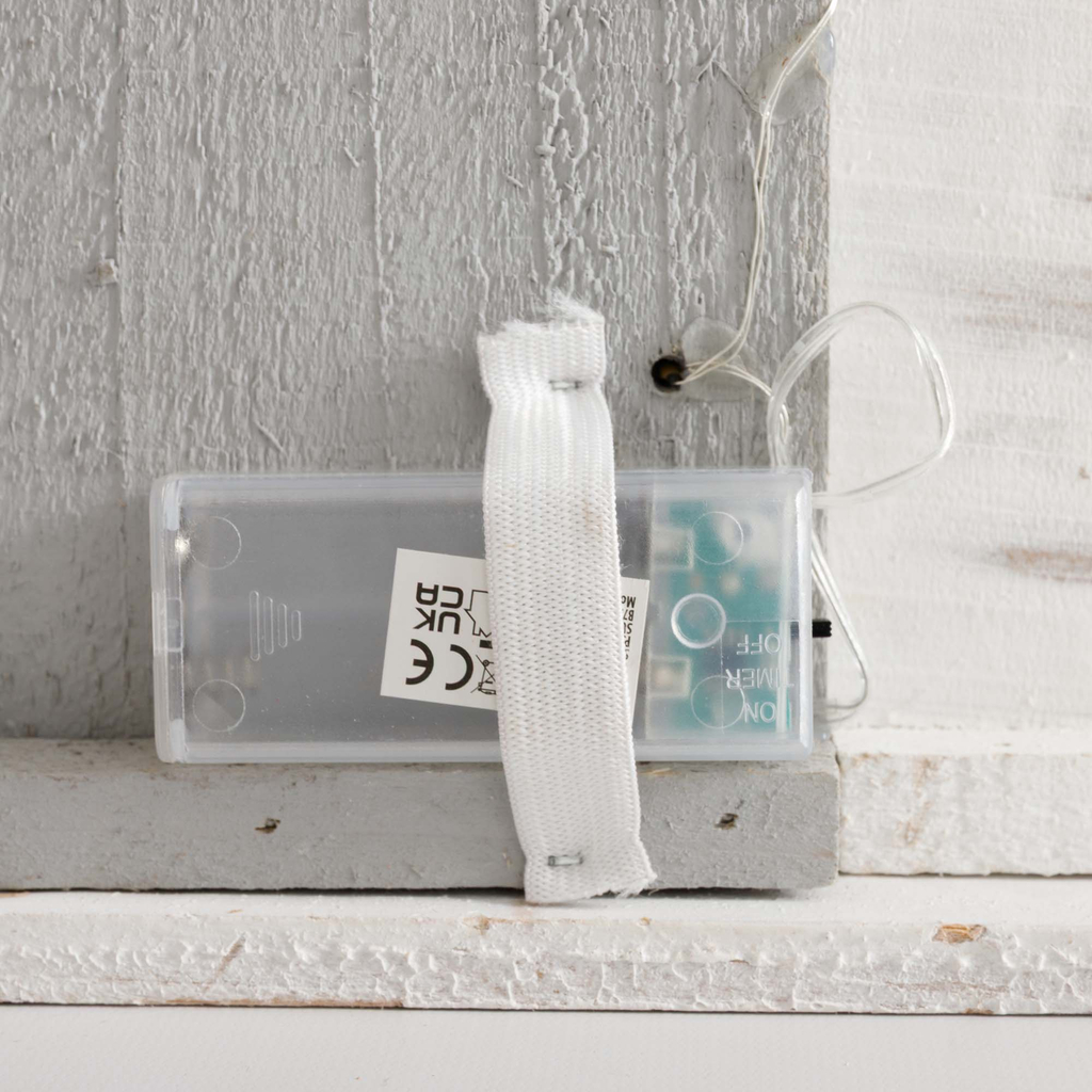 Dekorace LED dřevěné domky 28 cm MIX