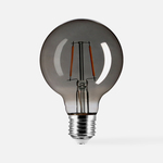 LED žárovka teplá barva ORO-SMOKY-E27-G80-2W-WW
