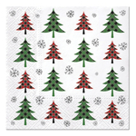 Vánoční ubrousky CHRISTMAS TREE CHECK 20 ks